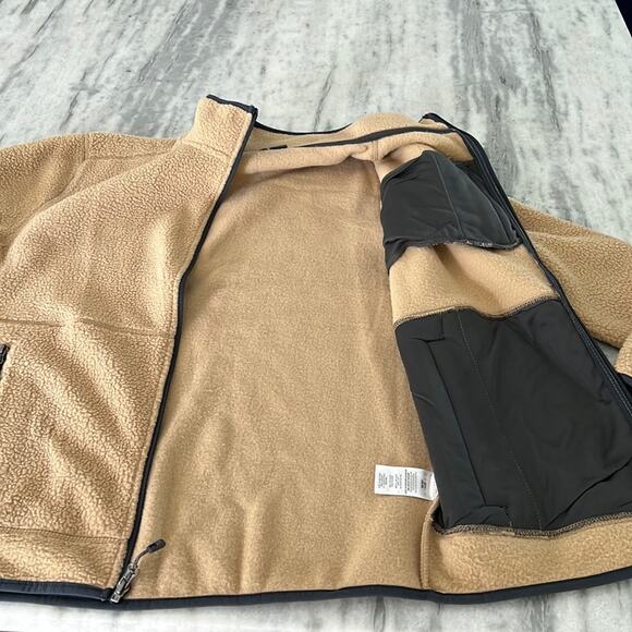 Free Country Free Cycle Camel Highland Sherpa Fleece Jacket Mens Size Small - Picture 8 of 10